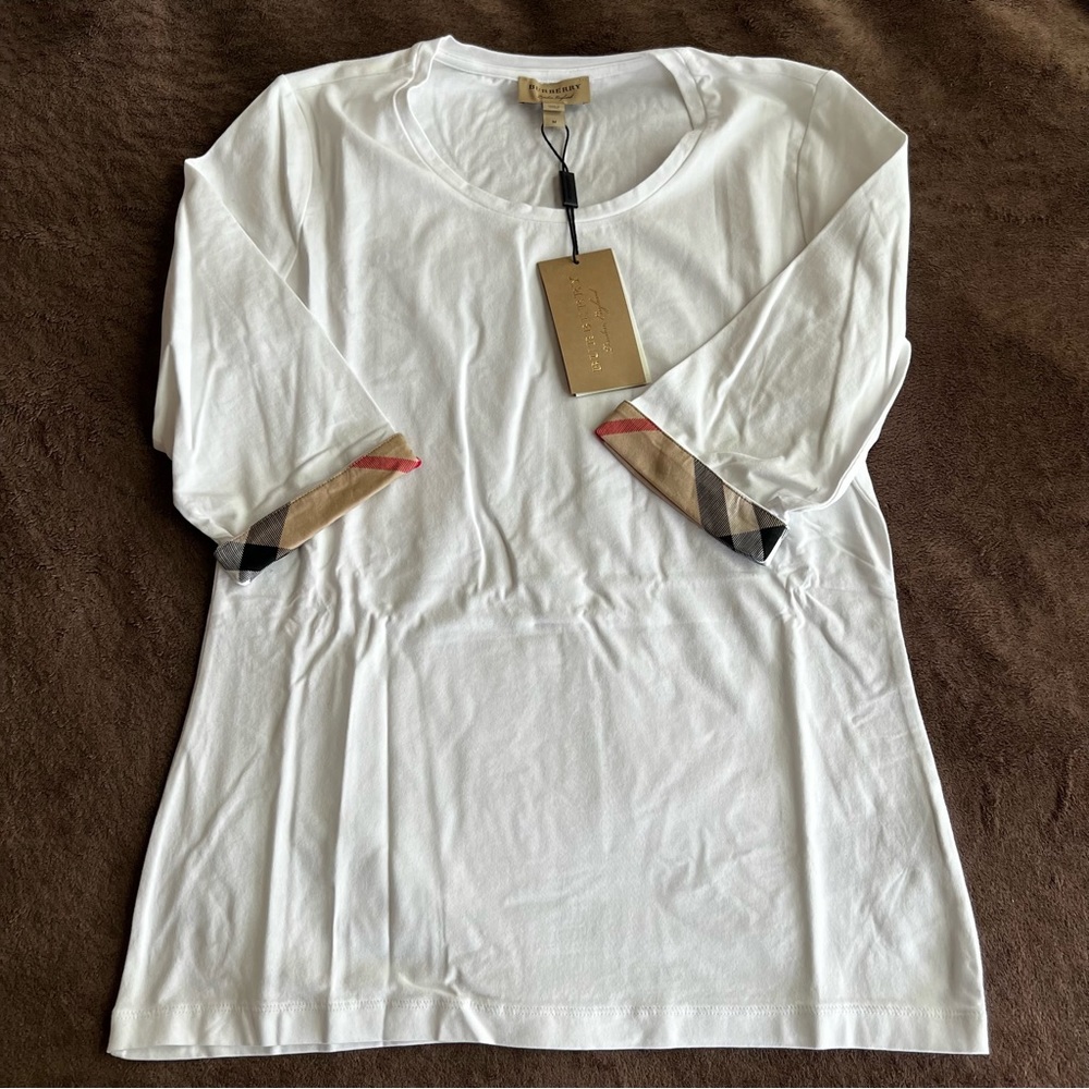 BURBERRY 3/4 SLEEVE TOP
